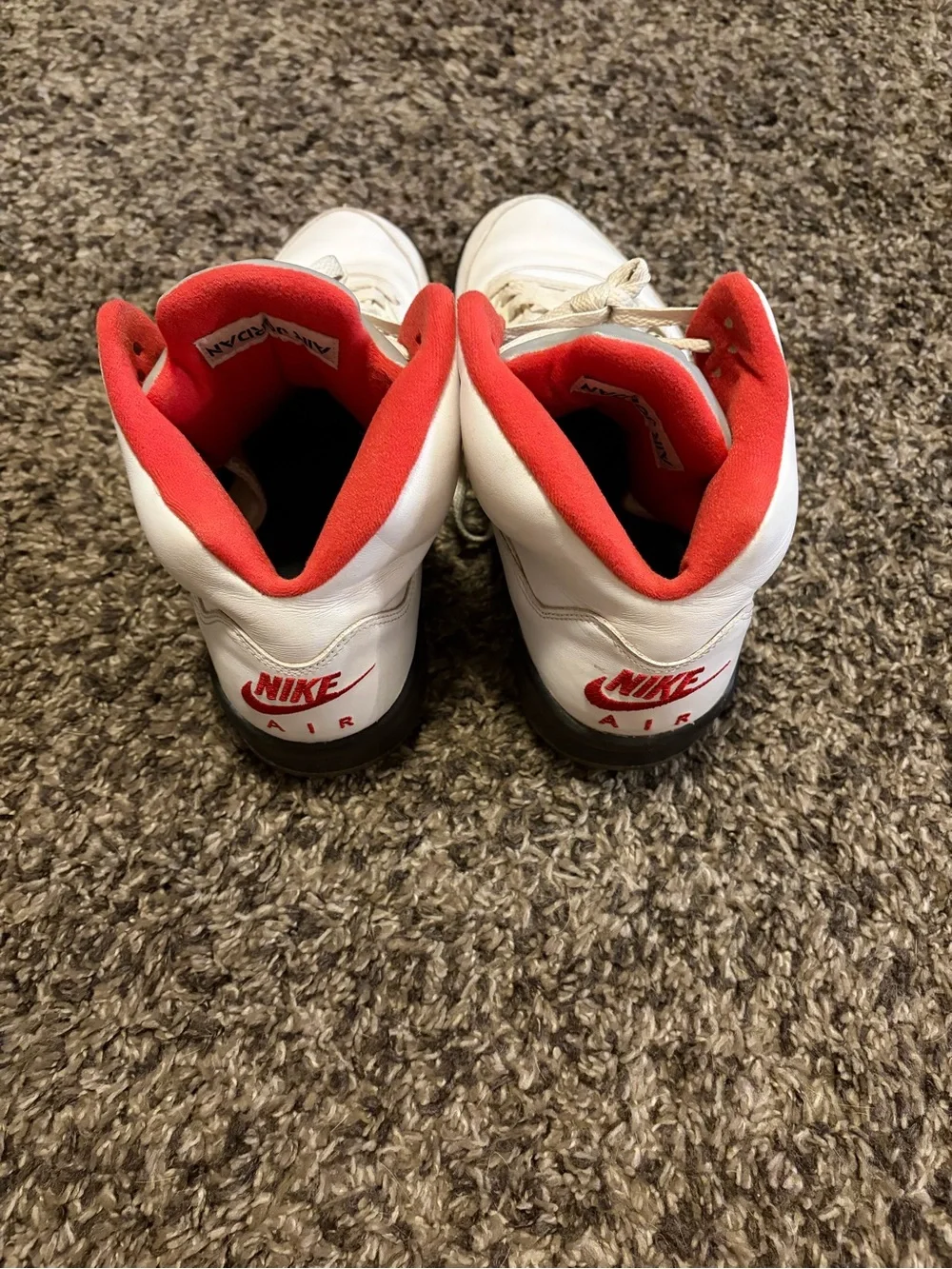 Jordan Shoes Red and White Interior